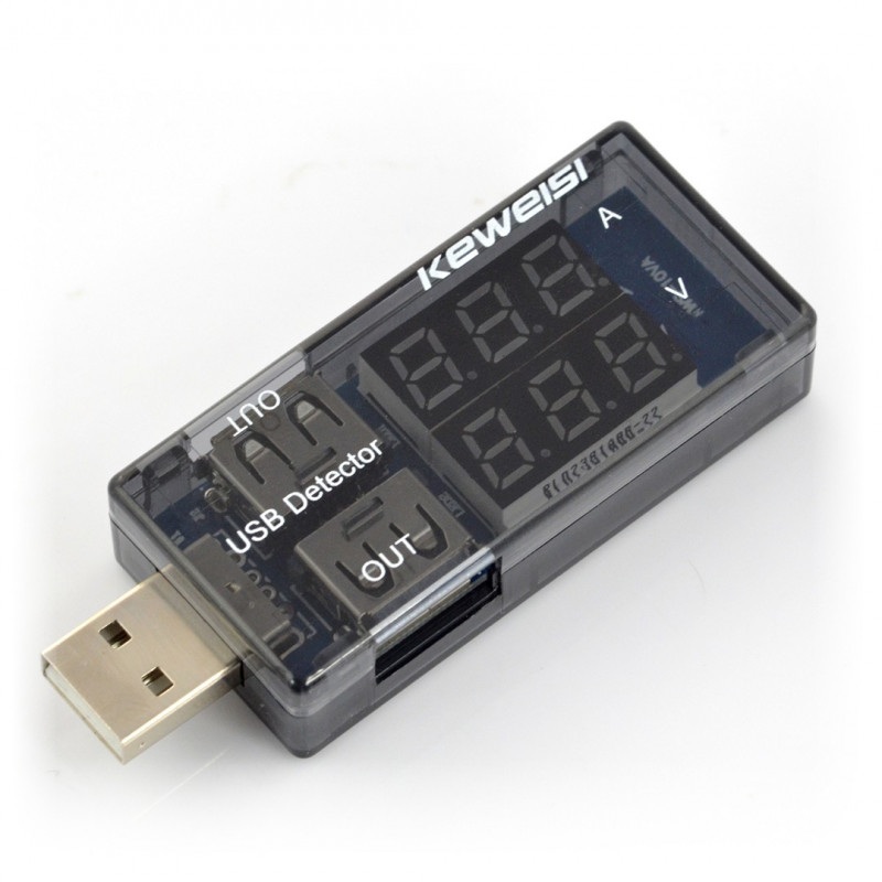 Miernik prądu i napięcia z portu USB Keweisi
