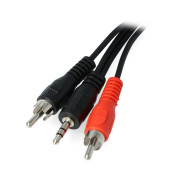 Przewód, kabel Jack 3,5 - 2 x RCA 1,8m