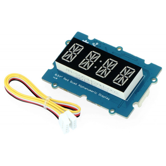 Grove - модуль з чотирьохядерним буквено-цифровим червоним дисплеєм 0,54 дюйма