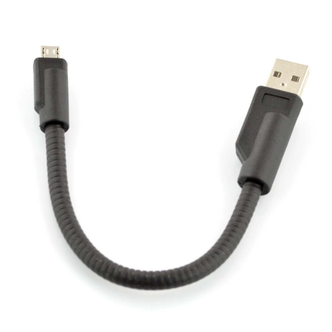 Przewód USB A - microUSB - B 0,2 m - sztywny