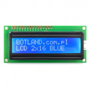 Wyświetlacz LCD 2x16 znaków niebieski
