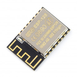 Moduł WiFi ESP12S ESP8266 Black - 9 GPIO, ADC, PCB antena