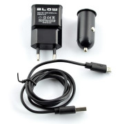 Zasilacz Blow microUSB 2w1 5V 2A Raspberry Pi, ładowarka samochodowaa