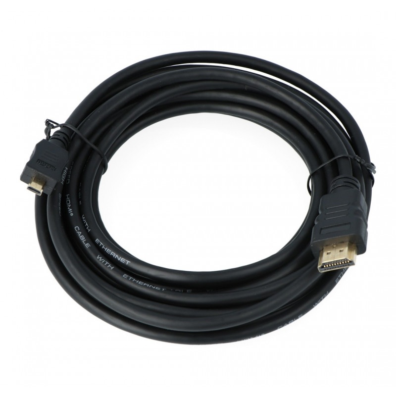 Przewód pozłacany Goodbay High Speed HDMI z obsługą Ethernet wtyk HDMI (typ A) - micro HDMI (typ D) - 5m