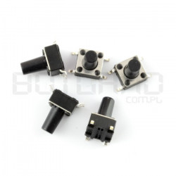 Tact Switch 6x6, 9.5mm THT...