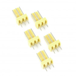 Złącze raster 2,54mm - wtyk 3-pinowy - 5szt.