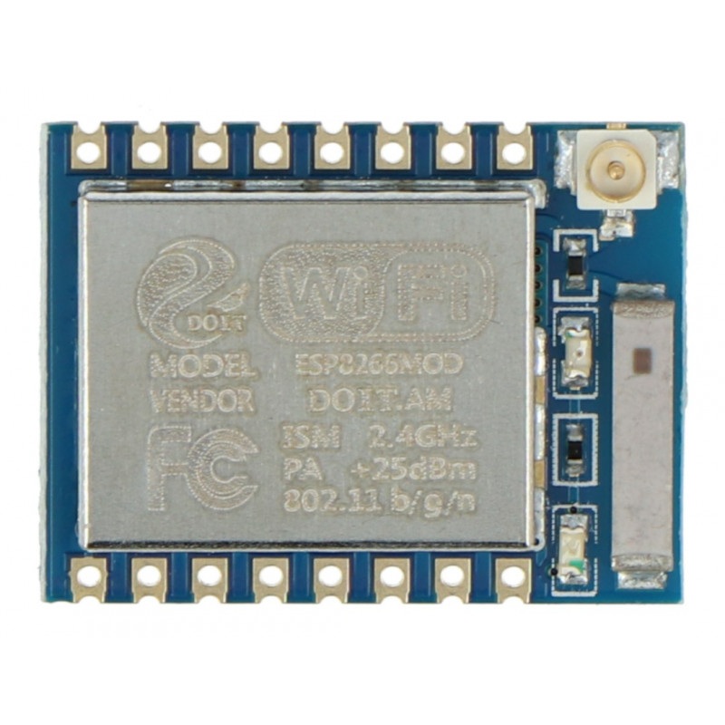 Moduł WiFi ESP-07S ESP8266 Black - 9 GPIO, ADC