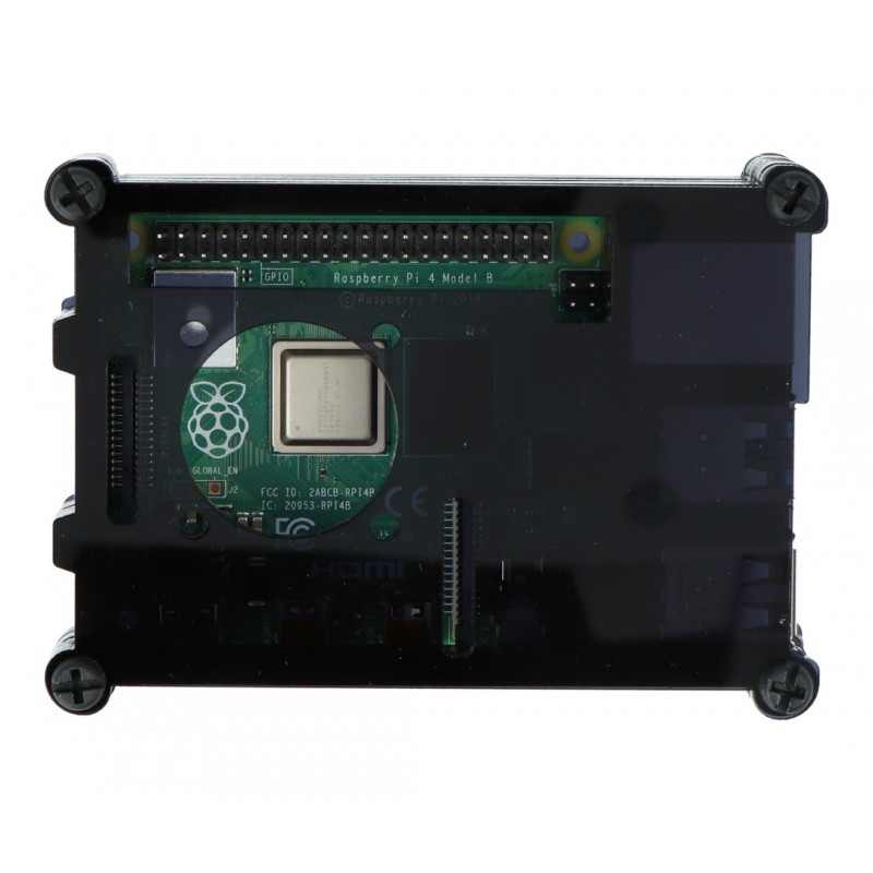 Obudowa Raspberry Pi Model 4B - czarna - LT-4B06