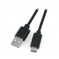 Przewód Lanberg USB Typ A - C 2.0 czarny QC 3.0 - 1,8m
