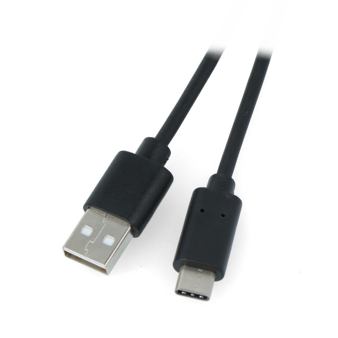 Przewód Lanberg USB A 2.0 - USB C czarny - 0,5m