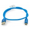Przewód Lanberg USB Typ A - C 2.0 niebieski premium QC 3.0 - 0,5m - zdjęcie 2