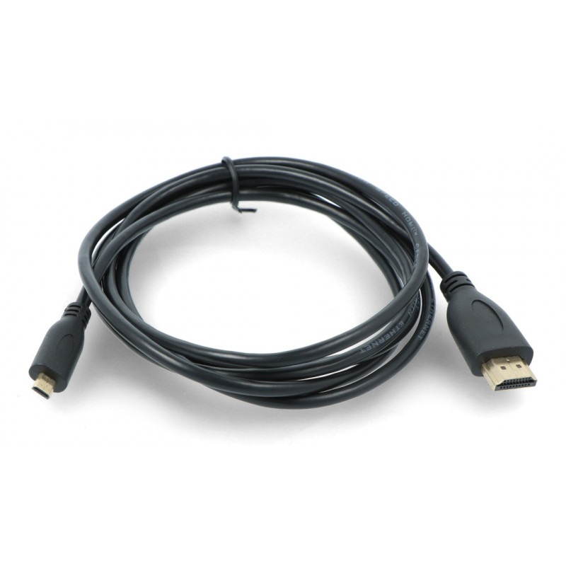 Przewód Lanberg HDMI - HDMI micro V1.4 - czarny - 1,8m