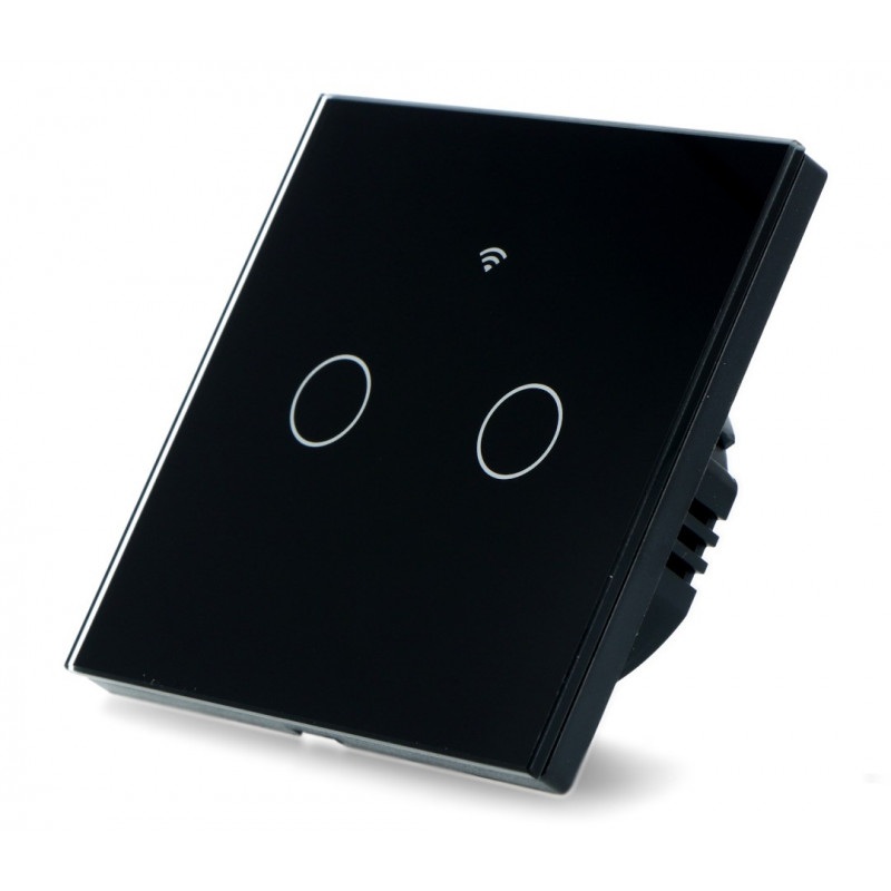 Coolseer WiFi Light Switch - włącznik ścienny - dotykowy - WiFi - 2-kanałowy