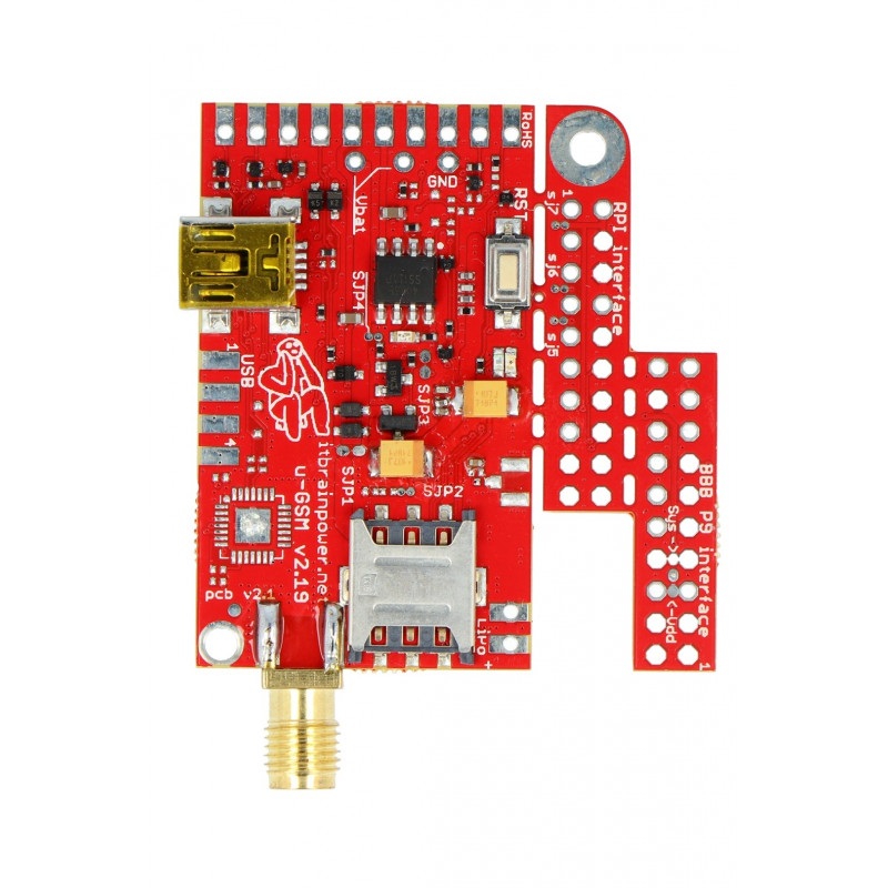 Moduł 3G/GSM - u-GSM shield v2.19 UG95E - do Arduino i Raspberry Pi - złącze SMA