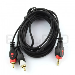 Przewód Jack 3,5 - 2 x RCA 3 m