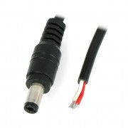 Wtyk DC 5.5x2.1mm z przewodem 20AWG 1m