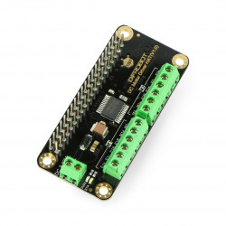 DFRobot DC Motor Driver HAT V1.0 - dwukanałowy sterownik silników 12V/1,2A - nakładka dla Raspberry Pi