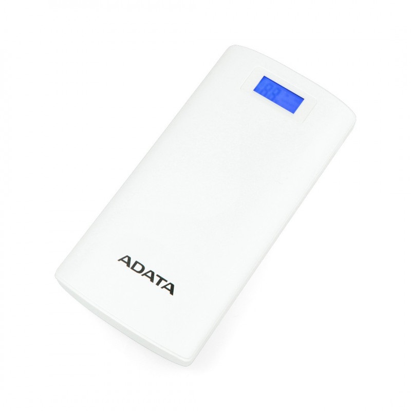 Mobilna bateria PowerBank ADATA P20000D 20000 mAh - biały