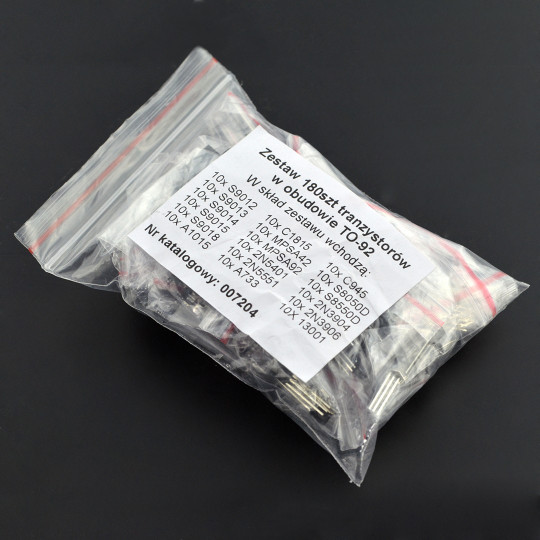 Комплект біполярних транзисторів у корпусі TO92 - 180 шт.