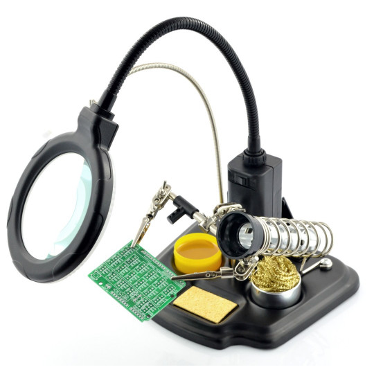 Тримач для лупи третьої руки ZD-10Y зі світлодіодним підсвічуванням