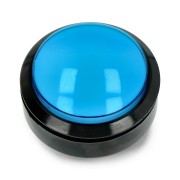 Push Button 6cm - niebieski - płaski
