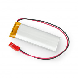 Akumulator Li-Pol Akyga 3,7V 1S 750mAh, PCM, konektor+gniazdo 2,54 JST - 2 piny - (58x21x6mm)