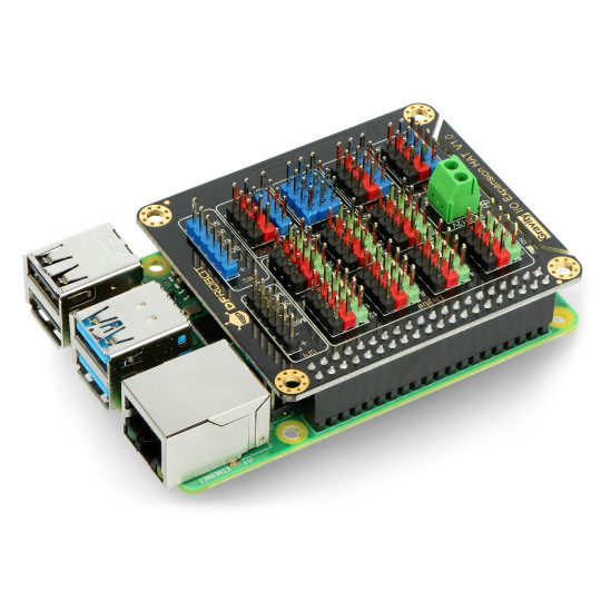 Плата расширения ввода-вывода HAT — расширитель контактов для Raspberry Pi 4B/3B+/3B/2B — DFRobot DFR0566