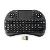 Klawiatura bezprzewodowa + touchpad Mini Key - czarna - AAA - zdjęcie 2