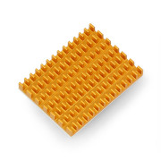Radiator 40x30x5mm dla Raspberry Pi 4 z taśmą termoprzewodzącą - złoty