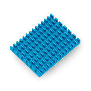 Radiator 40x30x5mm dla Raspberry Pi 4 z taśmą termoprzewodzącą - niebieski