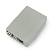 Obudowa Raspberry Pi model 4B - aluminiowa - LT-4BA04 - szara