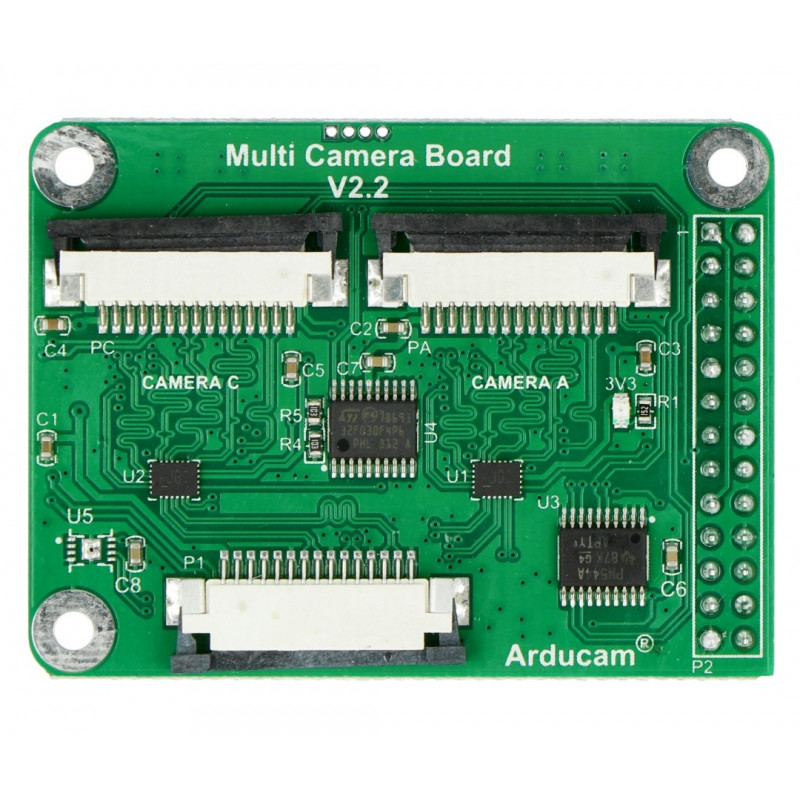 Multi camera adapter module v2.2 - hub do kamer dla Raspberry Pi 4/3B/3B+