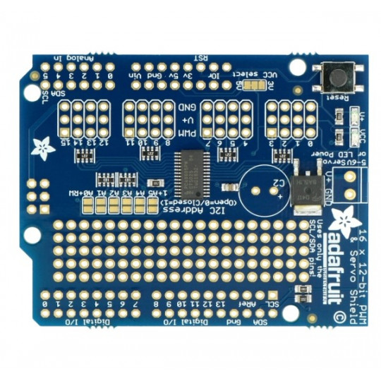 16-канальний, 12-бітний ШІМ-драйвер I2C для Arduino - Adafruit 1411
