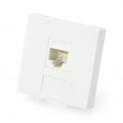 Gniazdo 45x45 RJ45 + Keystone Kat.6 UTP białe Lanberg