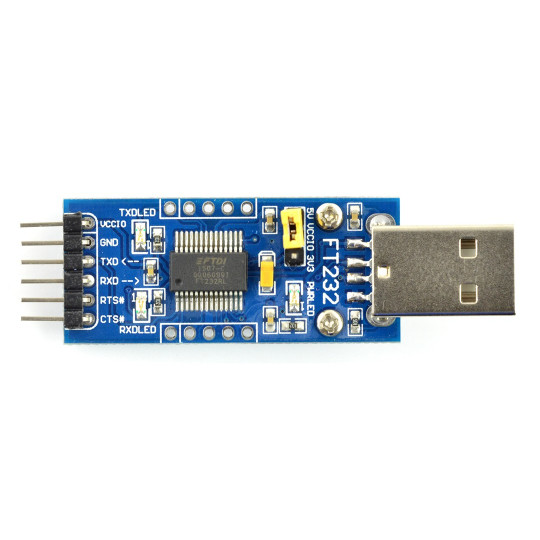 USB-UART преобразователь FTDI FT232RL - USB-разъем - Waveshare 6170