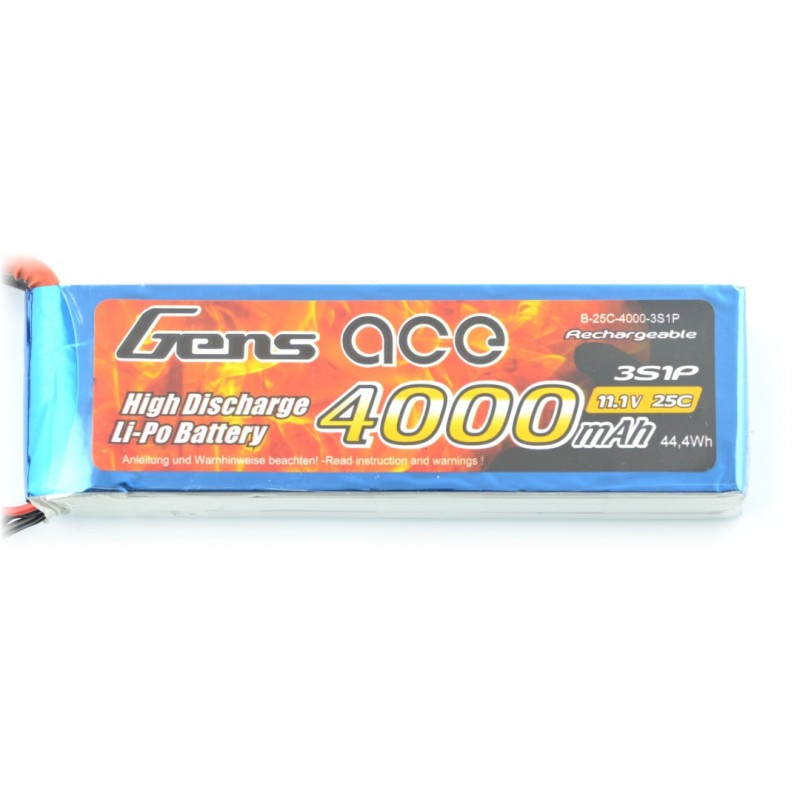 Pakiet LiPol Gens Ace 4000mAh 25C 3S 11.1V