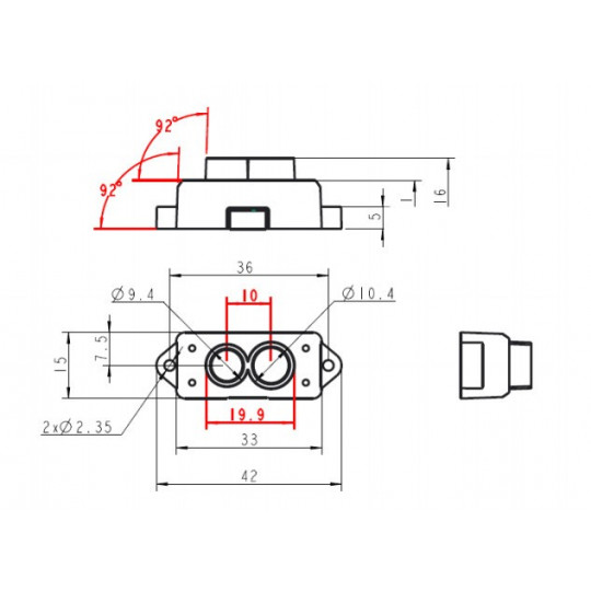 Лазерний датчик відстані Lidar TFmini-S UART/I2C 12м