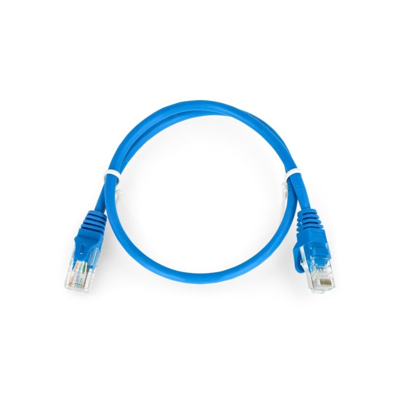 Przewód sieciowy Ethernet Patchcord UTP 5e 0,5 m - niebieski