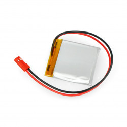 Akumulator Li-Pol Akyga 1000mAh 1S 3,7V - złącze JST-BEC + gniazdo - 36x36x7,5mm