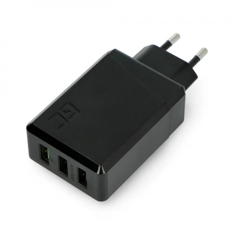 Zasilacz Green Cell Charge Source 3 x USB 30W z szybkim ładowaniem Ultra Charge i Smart Charge