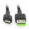 Przewód Green Cell Ray USB 2.0 typ A - USB 2.0 typ C z podświetleniem - 1,2 m czarny z oplotem - zdjęcie 2