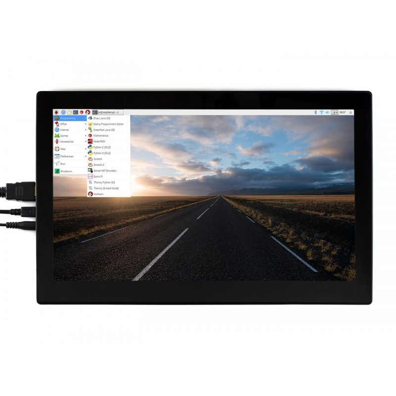 Ekran dotykowy pojemnościowy LCD IPS 13,3'' (H) 1920x1080px HDMI+USB V2 dla Raspberry Pi 4B/3B+/3B/Zero