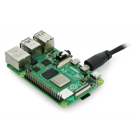 Кабель microHDMI - HDMI 2.0 - оригінальний для Raspberry Pi 4/5 - 1м - чорний