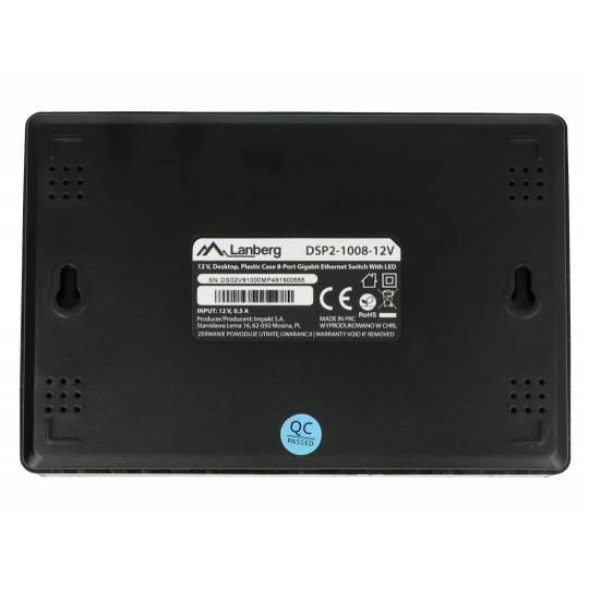 Коммутатор Lanberg DSP2-1008-12V 8 портов 1000Мбит/с