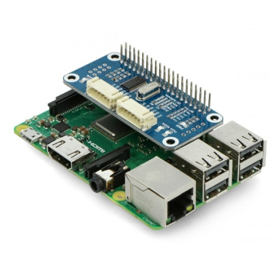 Послідовний розширювальний HAT - I2C, UART, GPIO - Шилд для Raspberry Pi - Waveshare 15667