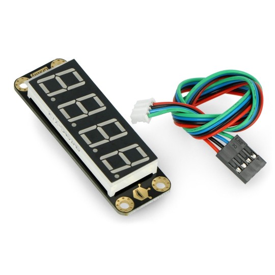 Гравітація - 4-розрядний сегментований дисплей I2C - зелений - DFRobot DFR0645-G