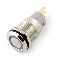 Przełącznik ON-OFF bistabilny - PBW-16AP - 2A 250V - płaski zielony okrągły