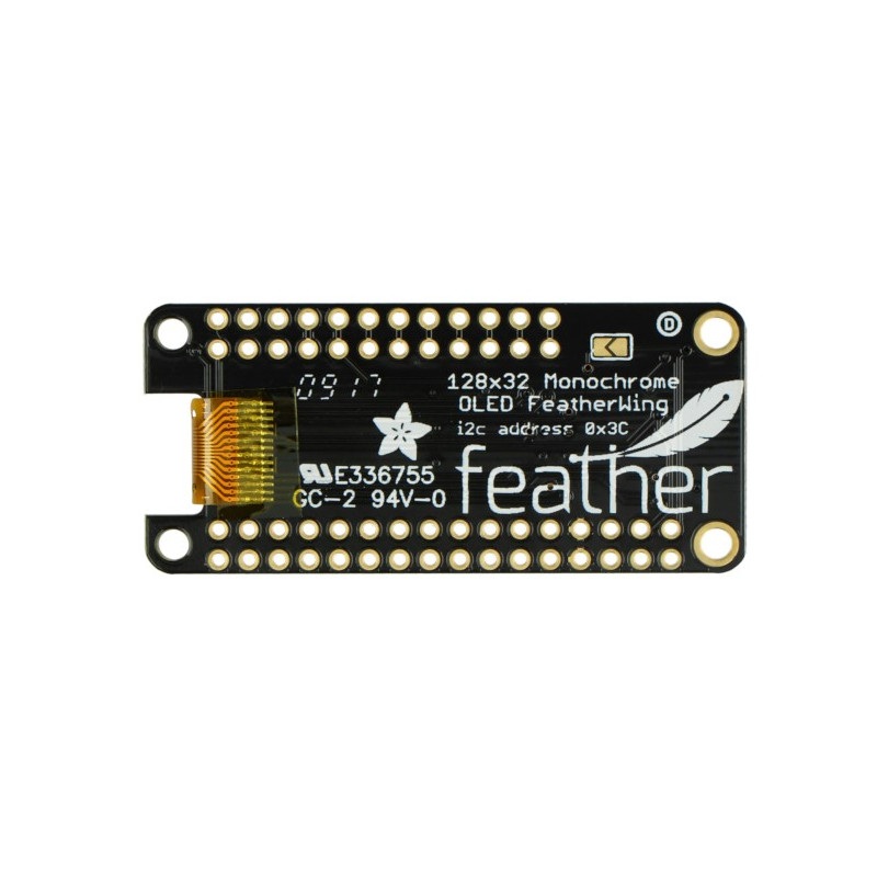 Adafruit FeatherWing wyświetlacz OLED 128x32px - nakładka dla Feather
