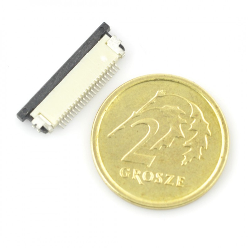 Złącze żeńskie ZIF, FFC/FPC, poziome 24 pin, raster 0,5 mm, dolny kontakt