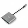 Hub - Multiport Natec Fowler Mini - USB-C PD HDMI - szary - zdjęcie 1